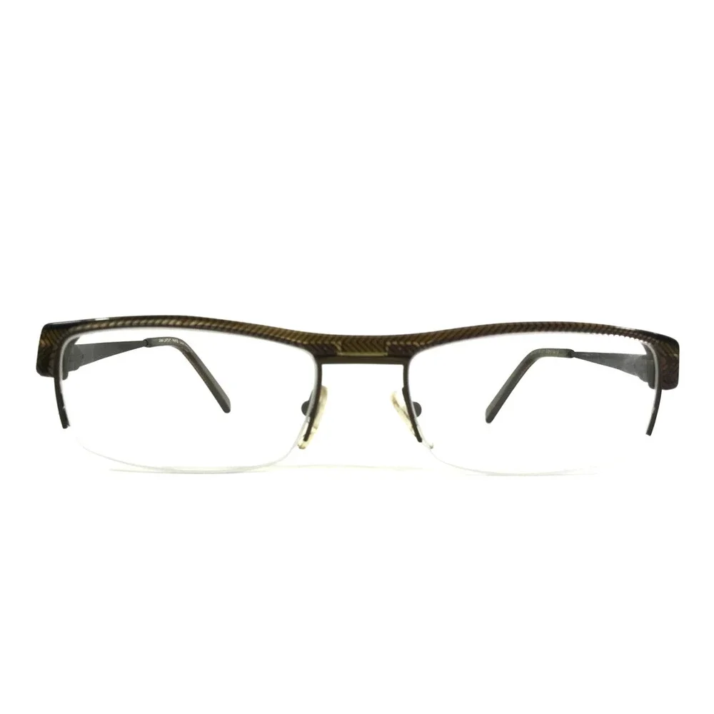 Jean Lafont Eyeglasses Frames BARYTON 427 Brown Rectangle Half Rim 55-19-144